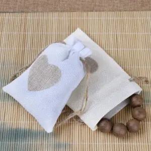 린넨 하트 복주머니 파우치 8X10cm  14537776)