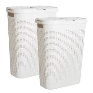 바스클립 세탁물 바구니 세트 40L 2P 코스트코 마켓송지2508