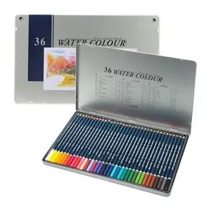 문화연필 전문가용 수채화색연필 워터칼라 수채색연필 36색