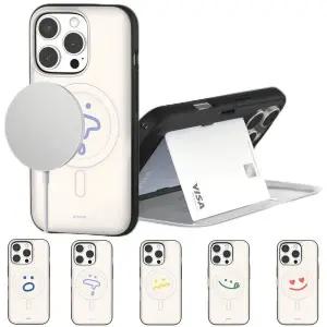 갤럭시 S25 S24 플러스 울트라 카드수납 맥세이프 케이스 정품 빅와글 자석도어 범퍼케이스