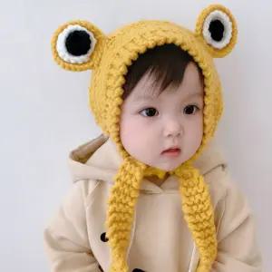 5색 1개 kc인증 개구리귀도리 귀달이모자 동물캐릭터 귀마개 키즈모자 유아모자