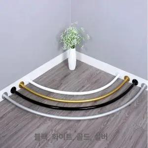 코너 커튼봉 탈의실 행거 칸막이 라운드레일 커텐 옷가게