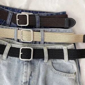 남녀공용 무타공 스판밴딩 캔버스 부드러운 편한 벨트