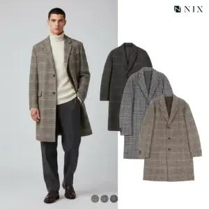 [NIX]남) 울혼방 세미오버핏 싱글 코트(FNPWCCO101P)