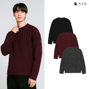 [NIX]남) 투톤 라운드 스웨터 (FNQWCWR104P)