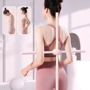 요가봉 스트레칭 스틱 막대 기구 십자 스트레칭봉/운동/헬스/용품/실내/허리/요가/복근/마사지/등/안마기