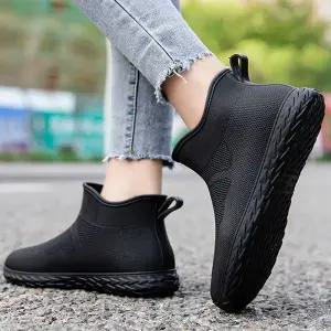 여성장화 숏 레인부츠 방수 패션 발목 장화 부츠 슈즈