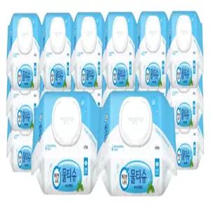 깨끗한나라 페퍼민트 엠보싱물티슈 캡형 70매 20팩