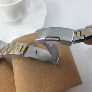 곡선 끝 스테인레스 스틸 시계 밴드 16mm 20mm 범용 손목 스트랩 실버 골드 시계줄