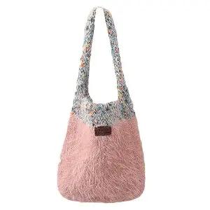 여성 캐주얼 니트 숄더백 겨울 신상 인기 패션 퍼가방