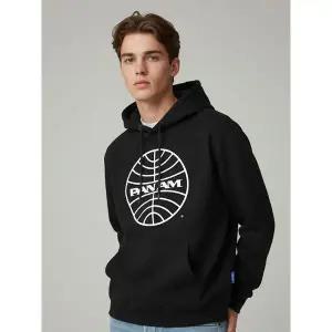 [하프클럽/팬암]라이프 미트볼 로고 레귤러핏 후드티셔츠 블랙 PODCHT31030BK