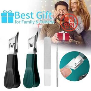 두꺼운 하드 발톱을위한 안티 스플래시 경사 네일 클리퍼 전용 휴대용 손톱 트리머 세트 매니큐어 도구