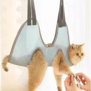 행잉목욕고양이 보자기 애완 해먹 발톱 하네스 깎기