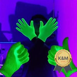 1/10airs 형광 장갑 야광 매직 파티 UV 바 분위기 소품 여성 남성 보컬 콘서트 야광 네온 벙어리장갑