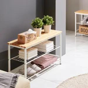 [채우리] 슈나 다용도 원목 벤치/신발장