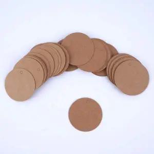 품질 크래프트 디자인 원형 쇼핑 종이택 고급