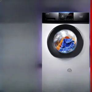 일체형 드럼세탁기 디지털 화면 얼룩 제거 건조기 드럼세탁기 - 8kg 그레이