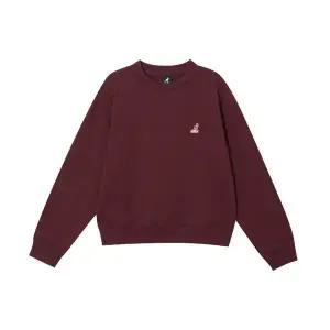 [캉골](천안아산점)우먼스 다이애그널 레터링 세미오버핏 스웨트셔츠 1794 버건디