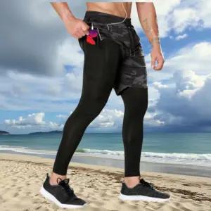 남성레깅스 일체형 긴바지 운동레깅스 헬스 요가 트레이닝 스포츠웨어 2컬러 4사이즈