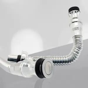 (일체형) 자바라 스텐 자동 폽업 트랩/배수관/배수구/배관/부속/싱크대/호스/세면기/세면대/씽크대/배수