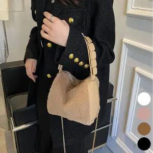 [콩심팥심]여성 겨울 퍼 크로스백 미니 가방 토트백 털 손가방