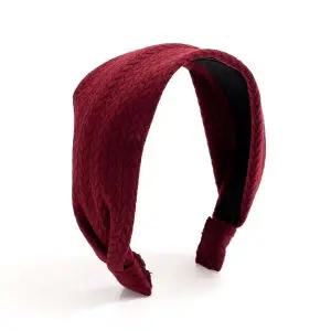 [콩심팥심](엔젤슈슈) 물결무늬 헤어밴드 레드 포인트 머리띠