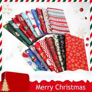 천연염색원단 크리스마스 능 직물 코 튼 원단 산타 클로스 수 제 가방 식탁보 의류 배경 천으로 미터