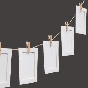 가랜드 종이 액자 (10p 3x4 화이트) DK26/프레임/포토/벽장식/액자틀/장식용/인테리어/데코/사진/케이스