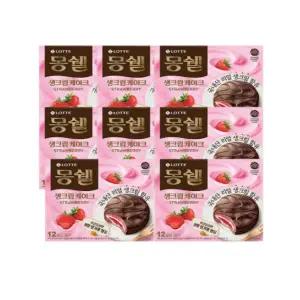 롯데 몽쉘 생크림케이크 딸기 408g 8개
