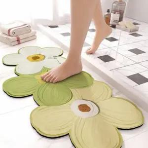 발매트 꽃 주방 앞 매트 욕실 빨아쓰는 화장실 (479qw)