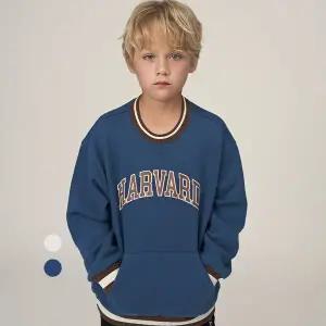 [보리보리/하버드키즈]캥거루 포켓 기모 맨투맨 B5W001