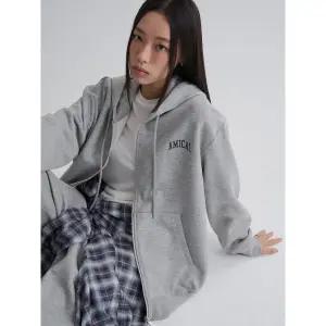 [에잇세컨즈] 오버핏 기모 후드 집업 - 그레이 (355X41LY53)