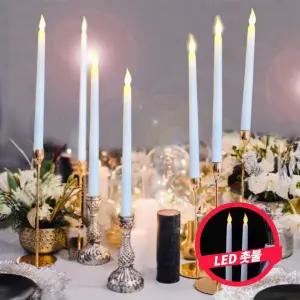 건전지 초 LED 캔들 긴 양초 티라이트 빈티지 LED 롱테이퍼 양초 크리스머스장식품 캔들
