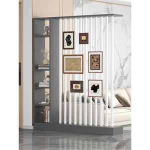 가벽 파티션 공간분리 장식장 주방 인테리어 120cm 현관 칸막이 가림막 화이트 선반 거실 수납장