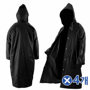 EVA재질 모자달린 레인코트x4개 레저 판쵸 우의 비옷 낚시 등산 용 판초