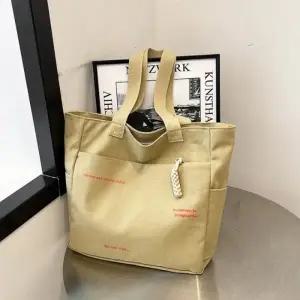 싸더라 대용량 캔버스 에코백 데일리 숄더 크로스백 심플 학생 가방