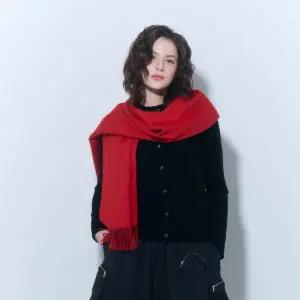 [UNIT](센텀시티점)[캐시미어 100] 캐시미어 지블링 머플러(40cm) (UFJWAM496C-RED)