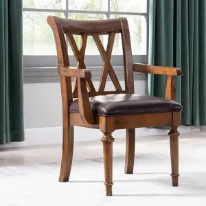 팔걸이 원목 의자 다이닝 인테리어 나무의자 유럽풍 클래식 엔틱