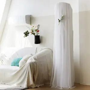 한스데코 프리미엄 스탠드에어컨커버 웨딩화이트 단품 삼성 엘지 벽걸이형 보관덮개