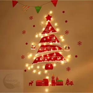 MLstore 펠트 DIY 크리스마스 벽트리 조명트리