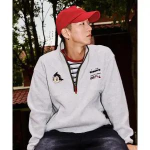 디아도라 diadora 아톰 배색 하프 집업 MELANGE GREY D5421LFT33MGL 375696