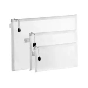 투명 망사 파우치 납작 브러쉬 칫솔 화장품 미니 메쉬 사각 매쉬 무지 소형 지퍼 휴대용 수납 여행용 백