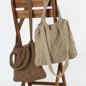 브랜드백 오픈스타일 베이직 니트 숄더백 데일리룩