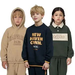 [보리보리/예일키즈]예일 하버드 키즈 겨울 플리스 기모 상하복 균일가 모음