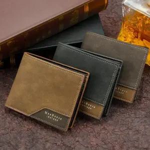 클래식 남성 반지갑 캐주얼 남자 반지갑 데일리반 직장인 소가죽 가죽