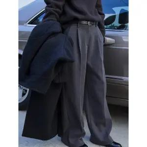 [에잇세컨즈] 소프트 와이드 하프밴딩 슬랙스  그레이 (325Y21LY23)