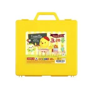 동아 노랑병아리 48색 유아용크레용 손에묻지않는크레용 유치원준비물 미술크레용