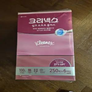 크리넥스 실크 소프트 미용티슈 250매 6개입 3팩