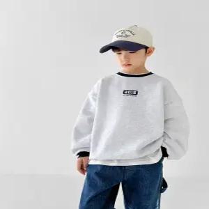 (리틀브로) (아동)B.리틀링거맨투맨_백멜란지[티셔츠BFJA460C]