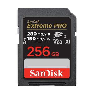 256GB 익스트림 프로 SDXC UHS-II 메모리 카드 - C10, U3, V60, 6K, 4K UHD, SD SDSDXEP-256G-GN4IN